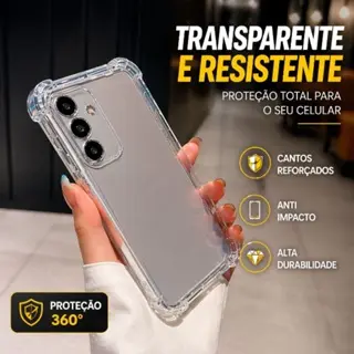 Capinha Anti Impacto Samsung A14 4G/5G Transparente Reforçada Proteção Queda